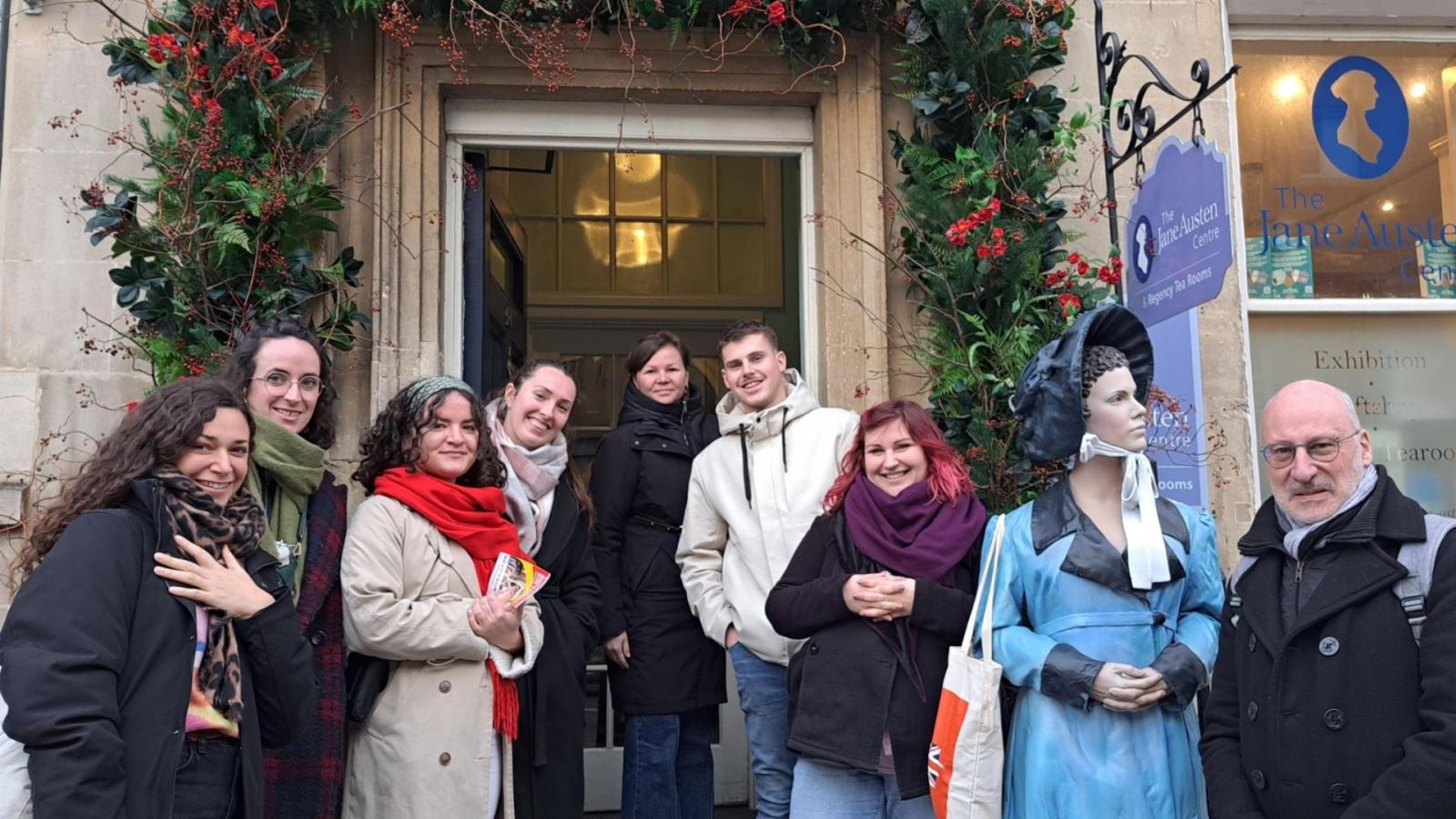 French travel trade buyers at Jane Austen Centre in Bath learning all about Austen250